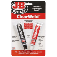 2-Pack JB Weld - ClearWeld, Twin tube